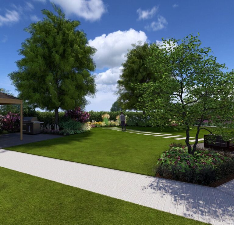 Visualisatie tuin La Brique Milsbeek